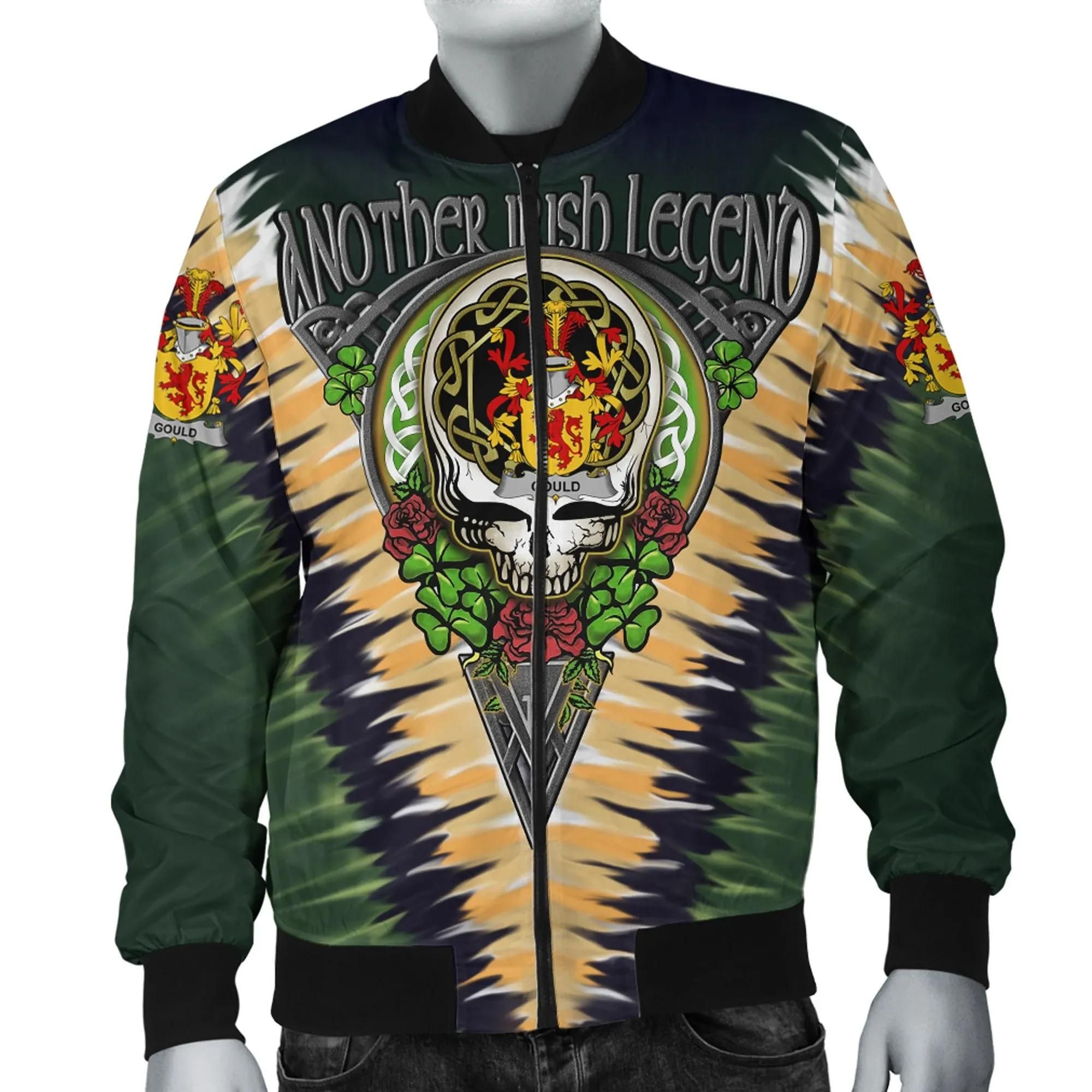 Gould Ireland Bomber Jacket - GD Irish Legend Shamrock V Tie-Dye A7 Bomber Jacket Gould Ireland Bomber Jacket - GD Irish Legend Shamrock V Tie-Dye A7 Bomber Jacket