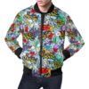 Graffiti Pattern Print Mens Bomber Jacket