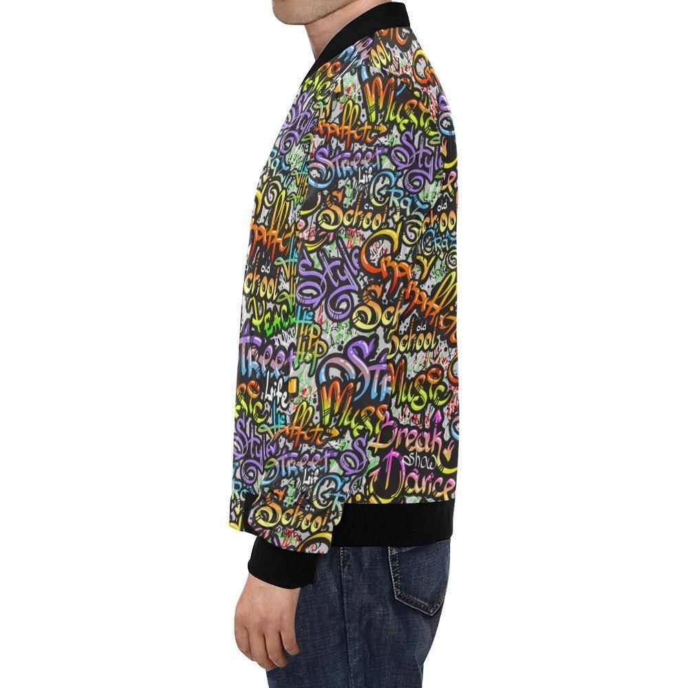 Graffiti-Print-Pattern-Mens-Bomber-Jacket-1