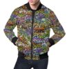 Graffiti Print Pattern Mens Bomber Jacket