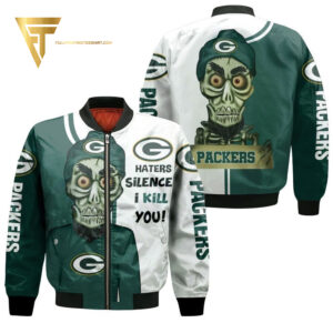 Green Bay Packers Haters Silence I Kill You Achmed Bomber Jacket
