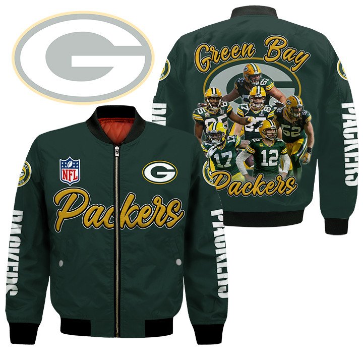 Green Bay Packers Players Nfl Bomber Jacket Green Bay Packers Players Nfl Bomber Jacket