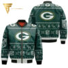 Green Bay Packers Ugly Christmas Full Print Bomber Jacket
