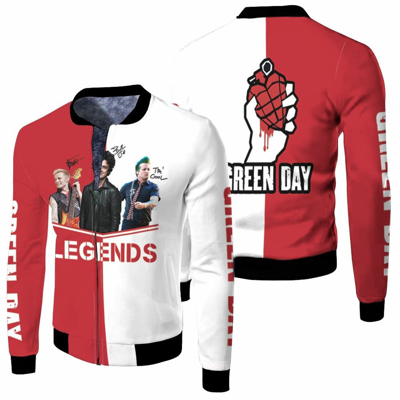 Green Day Legends Logo Band Signed 3D T Shirt Hoodie Sweater Jersey Bomber Jacket Model 2429 Green Day Legends Logo Band Signed 3D T Shirt Hoodie Sweater Jersey Bomber Jacket Model 2429