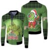 Grinch Christmas Merry Christmas Family Wreath Christmas Green 3D Designed Allover Gift For Grinch Fans Christmas Fans Bomber Jacket