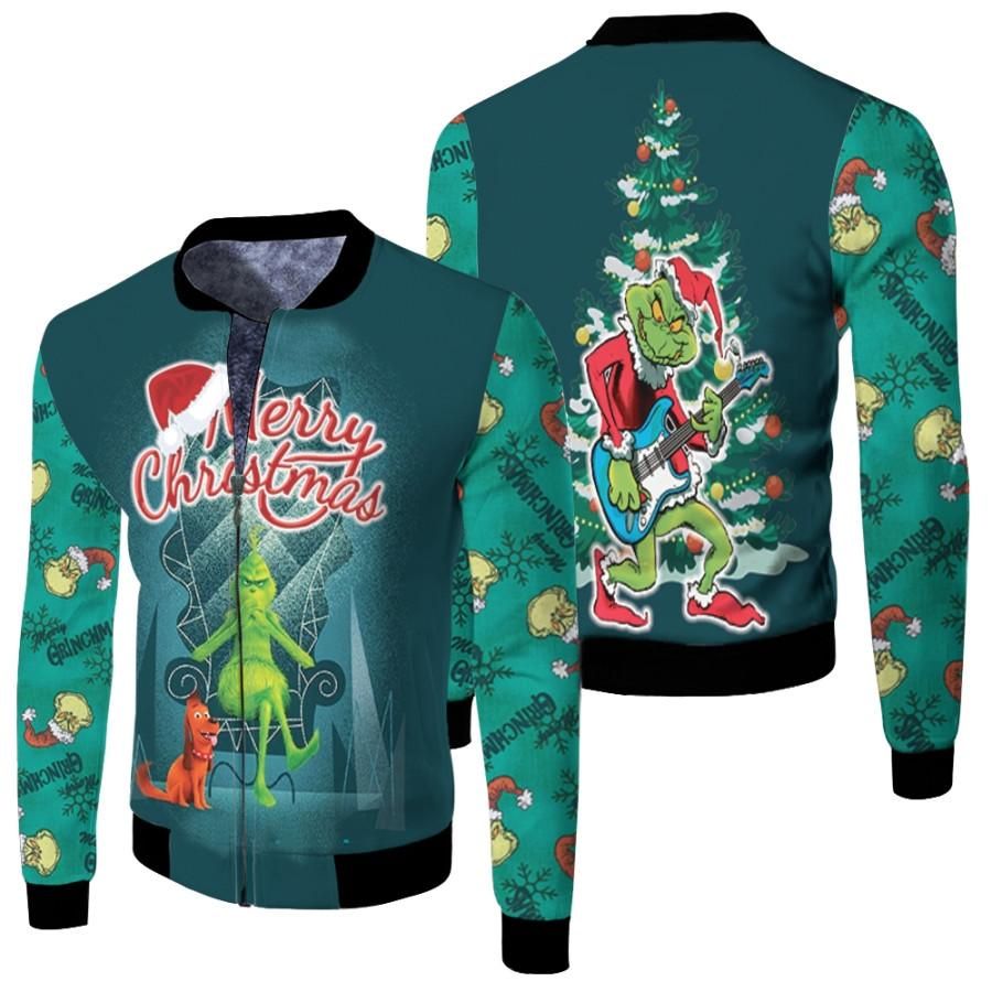 Grinch Christmas Merry Christmas King Playing Guitar Christmas Tree 3D Designed Allover Gift For Grinch Fans Christmas Fans Bomber Jacket Grinch Christmas Merry Christmas King Playing Guitar Christmas Tree 3D Designed Allover Gift For Grinch Fans Christmas Fans Bomber Jacket