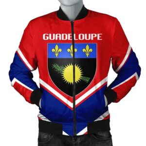 Guadeloupe Coat Of Arms Men Bomber Jacket Lucian Style J5W Bomber Jacket