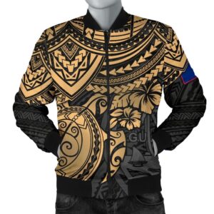 Guam Polynesian Bomber Jacket (Men) - Golden Turtle - BN15 Bomber Jacket