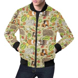 Guinea Pig Pattern Print Mens Bomber Jacket