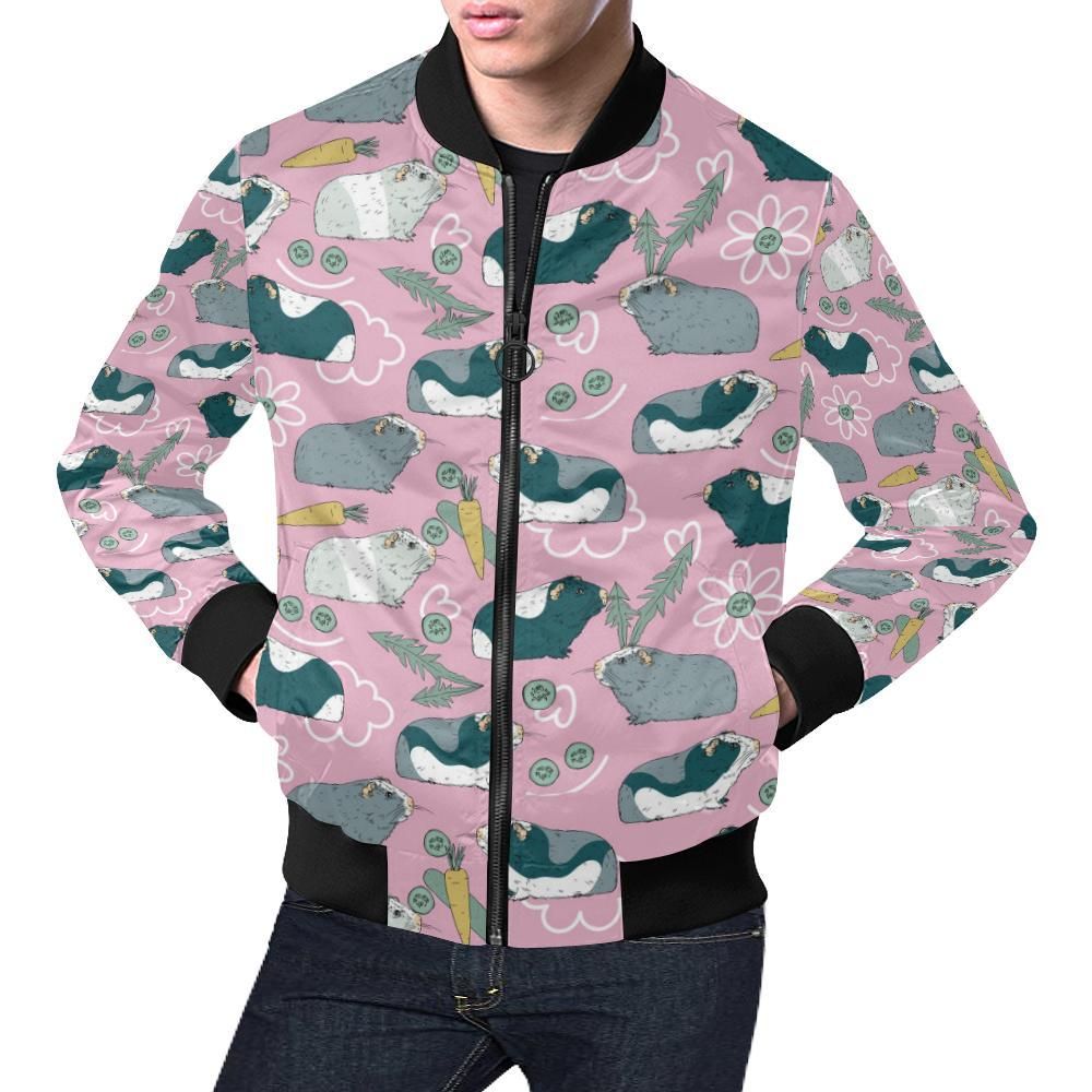 Guinea Pig Print Pattern Mens Bomber Jacket Guinea Pig Print Pattern Mens Bomber Jacket