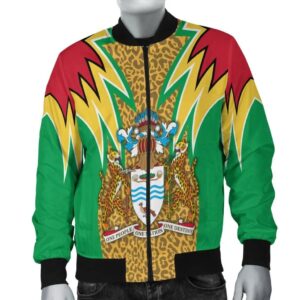 Guyana Bomber Jacket Jaguars Coat Of Arms A15 Bomber Jacket