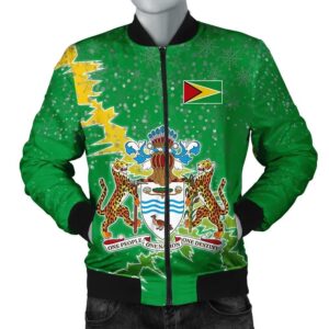Guyana Christmas Coat Of Arms Men Bomber Jacket  X Style J78 Bomber Jacket