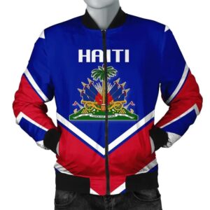 Haiti Coat Of Arms Men Bomber Jacket Lucian Style J5W Bomber Jacket
