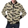 Halloween Bat Pattern Print Mens Bomber Jacket