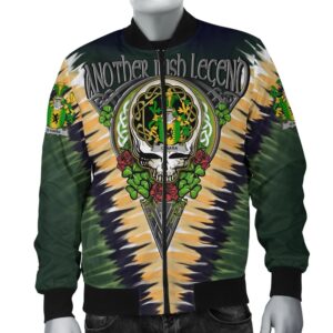 Hara or O'Hara Ireland Bomber Jacket - GD Irish Legend Shamrock V Tie-Dye A7 Bomber Jacket