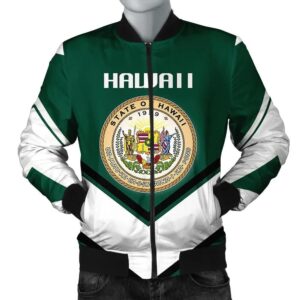 Hawaii Coat Of Arms Men Bomber Jacket Lucian Style J5W Bomber Jacket