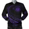 Hawaii Coat Of Arms Polynesian Men's Bomber Jacket - Purple - Frida Style - AH J9 Bomber Jacket