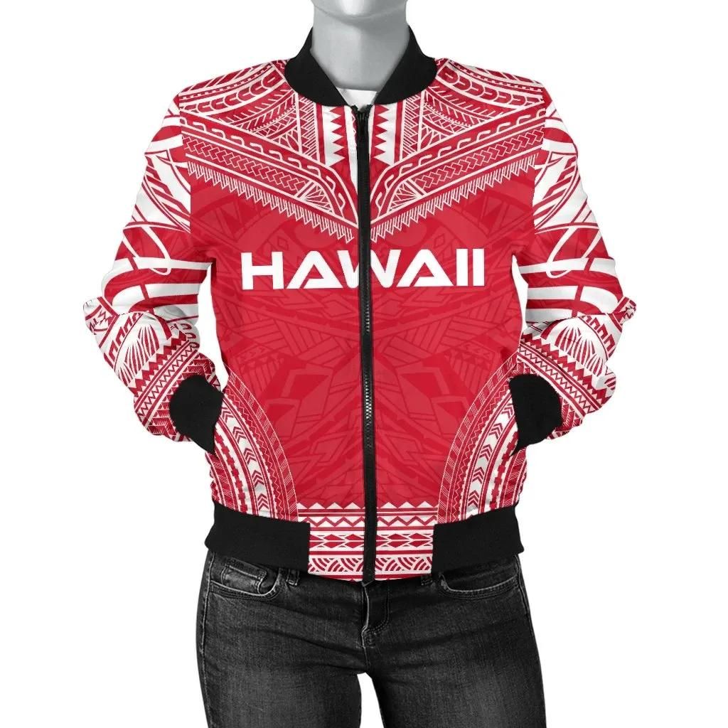 Hawaii Flag Polynesian Chief Women'S Bomber Jacket - Bn10 Bomber Jacket Hawaii Flag Polynesian Chief Women'S Bomber Jacket - Bn10 Bomber Jacket