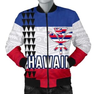 Hawaii Flag Polynesian Men's Bomber Jacket - AH J4 Bomber Jacket