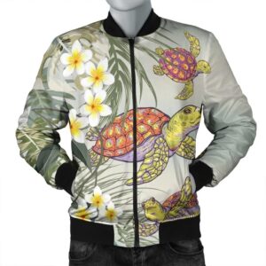 Hawaii Honu Chibi Sea Plumeria Bomber Jacket - AH - J4R Bomber Jacket