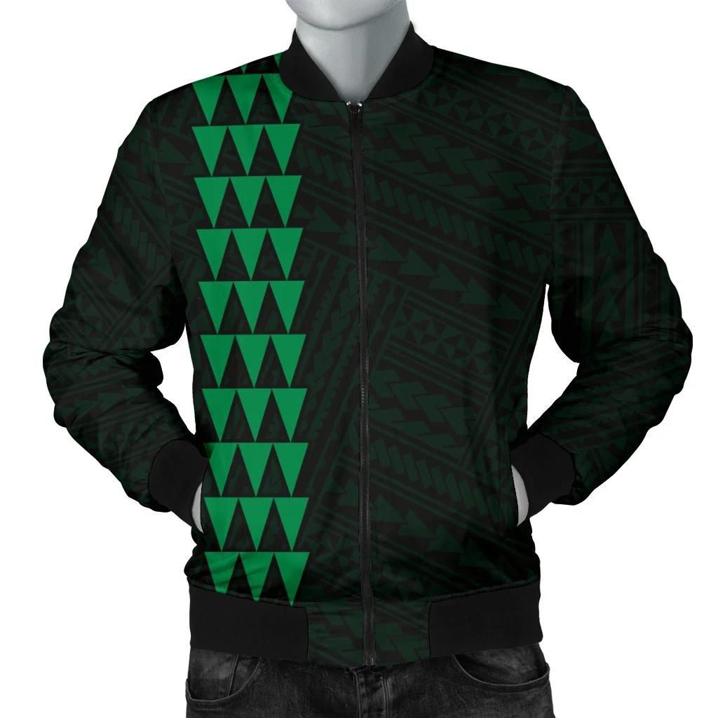 Hawaii Kakau Polynesian Coat Of Arms Personalized Men's Bomber Jacket - Green - AH - J6 Bomber Jacket Hawaii Kakau Polynesian Coat Of Arms Personalized Men's Bomber Jacket - Green - AH - J6 Bomber Jacket
