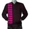 Hawaii Kakau Polynesian Three Turtles Map Men's Bomber Jacket - Pink - AH - J6 Bomber Jacket