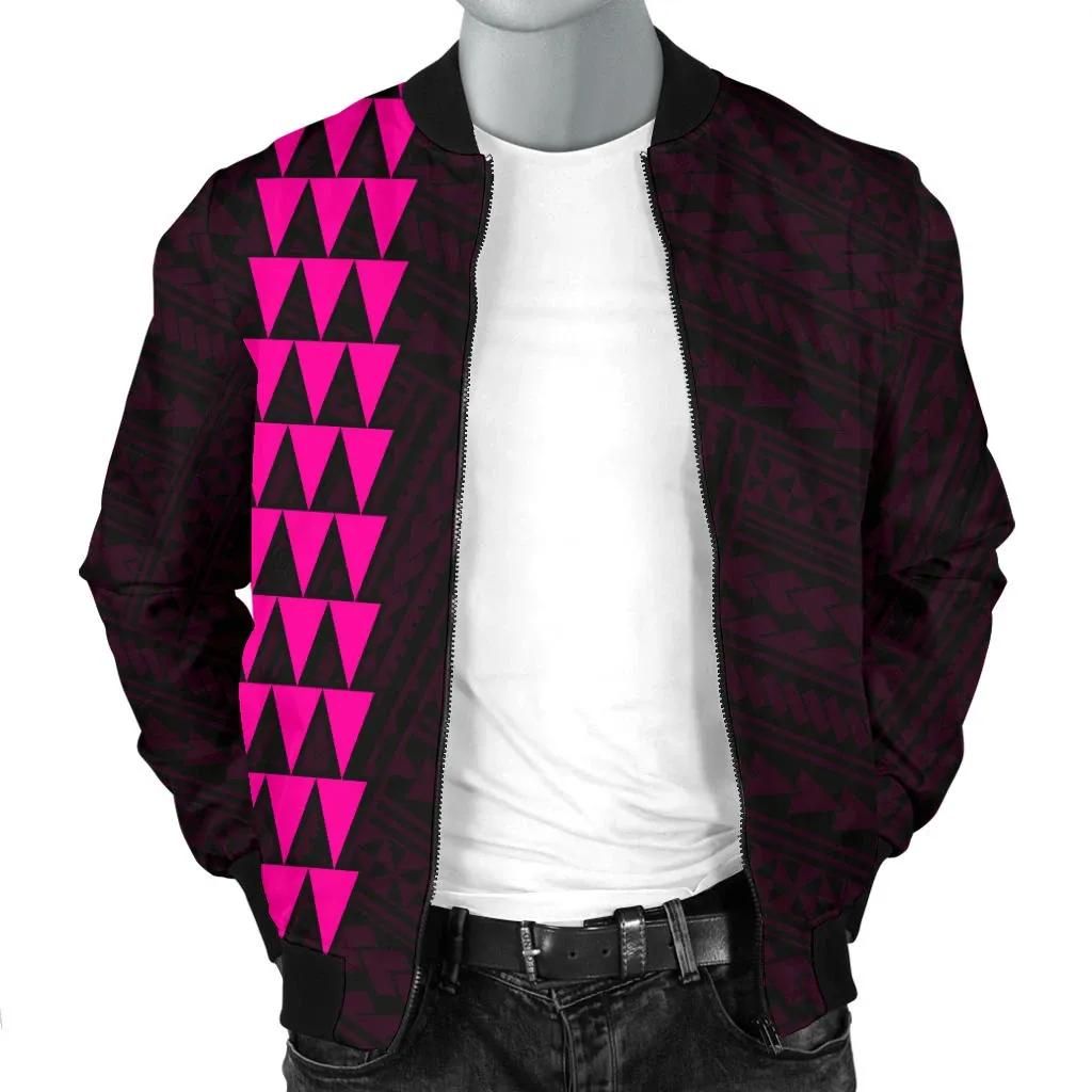 Hawaii-Kakau-Polynesian-Three-Turtles-Map-Mens-Bomber-Jacket-Pink-AH-J6-Bomber-Jacket-2