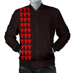 Hawaii Kakau Polynesian Three Turtles Map Personalized Men's Bomber Jacket - Red - AH - J6