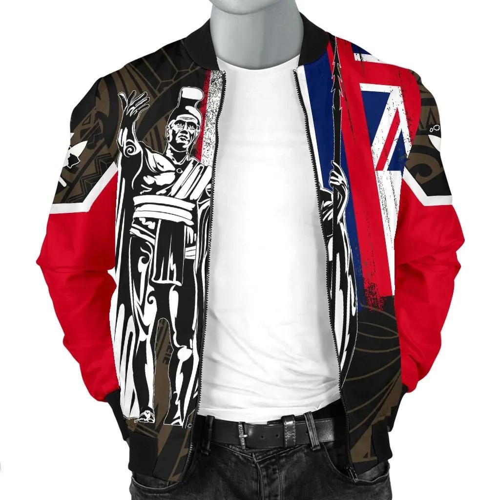 Hawaii-King-Flag-Polynesian-Mens-Bomber-Jacket-Purple-AH-J4-2