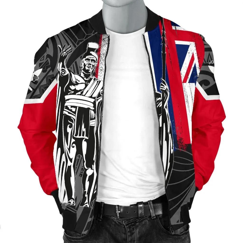 Hawaii-King-Flag-Polynesian-Mens-Bomber-Jacket-White-AH-J4-Bomber-Jacket-2