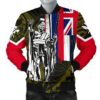 Hawaii King Flag Polynesian Men's Bomber Jacket - Yellow - AH J4 Bomber Jacket