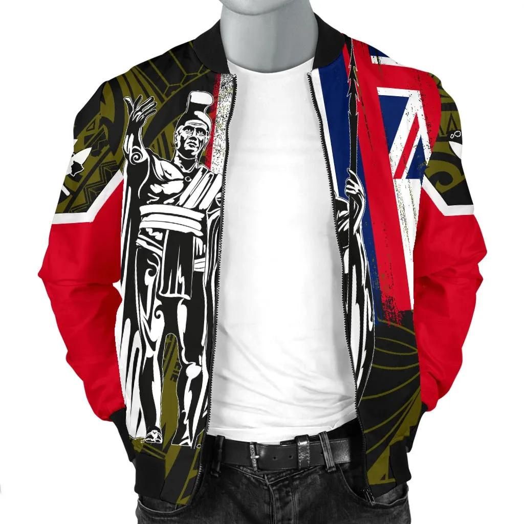Hawaii-King-Flag-Polynesian-Mens-Bomber-Jacket-Yellow-AH-J4-Bomber-Jacket-2
