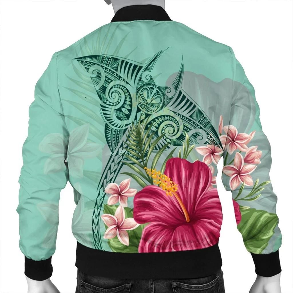 Hawaii-Manta-Ray-Tropical-Hibiscus-Plumeria-Bomber-Jacket-AH-J4R-1