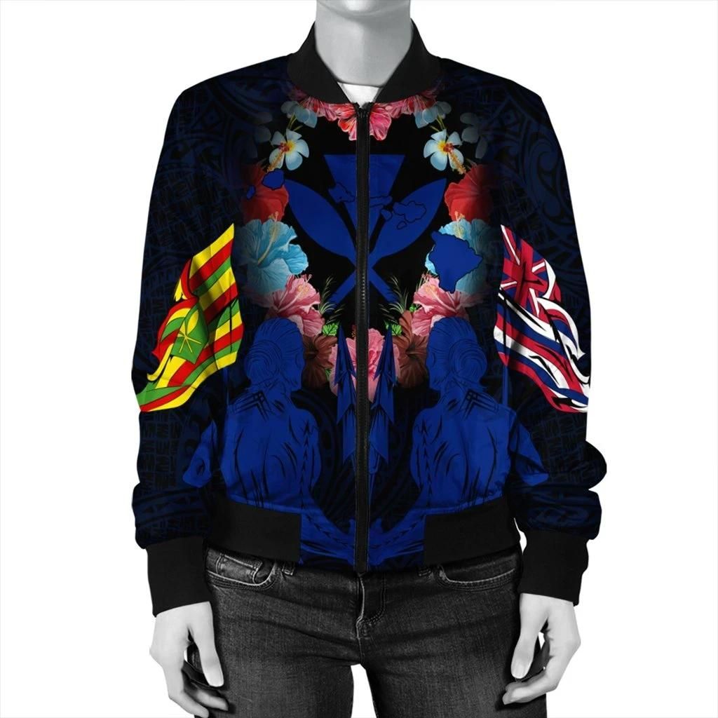 Hawaii-Map-Kanaka-Two-Men-Holding-Flag-Bomber-Jacket-Blue-AH-J5R-Bomber-Jacket-2