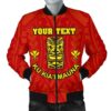Hawaii Mauna Kea Men's Custom Personalised Bomber Jacket - Tiki Mask - BN12 Bomber Jacket