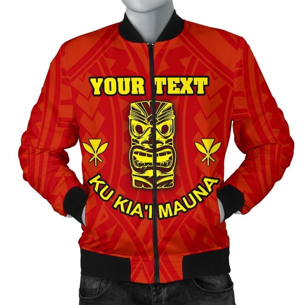 Hawaii Mauna Kea Men's Custom Personalised Bomber Jacket - Tiki Mask - BN12 Bomber Jacket Hawaii Mauna Kea Men's Custom Personalised Bomber Jacket - Tiki Mask - BN12 Bomber Jacket