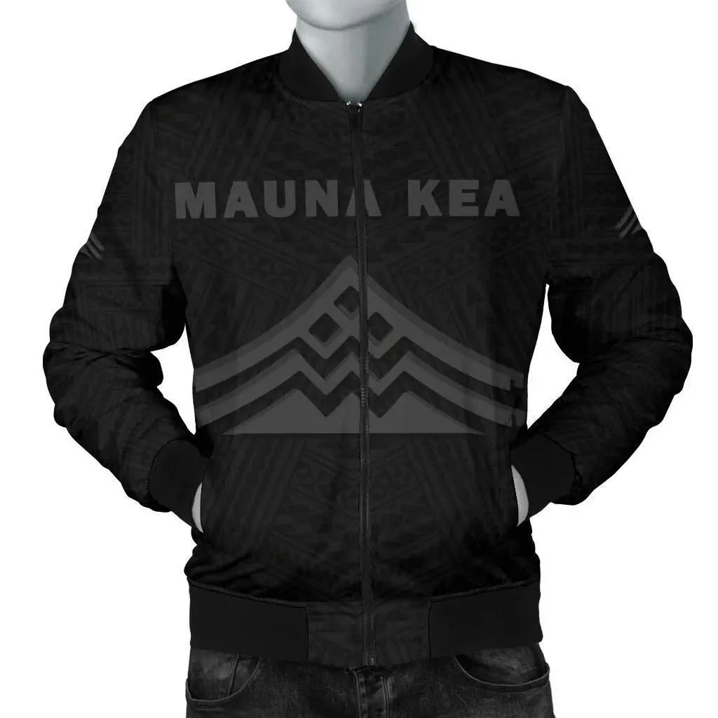 Hawaii Mauna Kea Polynesian Men's Bomber Jacket Grey - AH - J71 Bomber Jacket Hawaii Mauna Kea Polynesian Men's Bomber Jacket Grey - AH - J71 Bomber Jacket