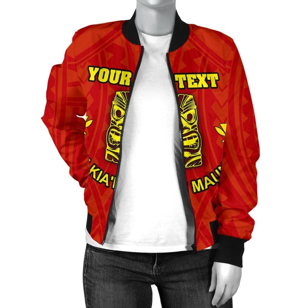 Hawaii-Mauna-Kea-Womens-Custom-Personalised-Bomber-Jacket-Tiki-Mask-BN12-Bomber-Jacket-2