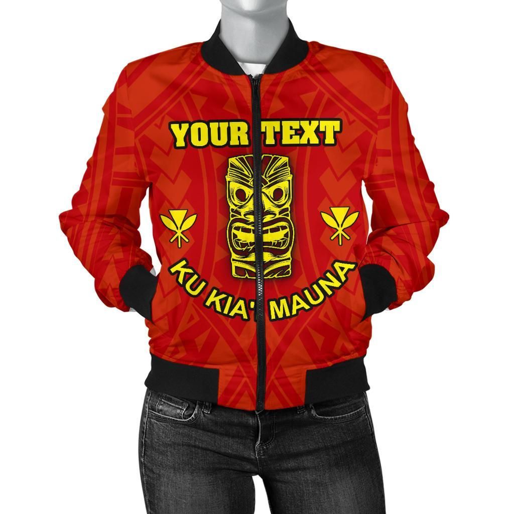 Hawaii Mauna Kea Women's Custom Personalised Bomber Jacket- Tiki Mask - BN12 Bomber Jacket Hawaii Mauna Kea Women's Custom Personalised Bomber Jacket- Tiki Mask - BN12 Bomber Jacket