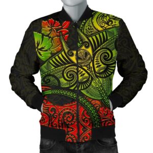 Hawaii Men's Bomber Jacket - Polynesian bManta Ray - BN15 Bomber Jacket