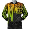 Hawaii Personalised Men's Bomber Jacket -  Kanaka Maoli With Polynesian Pattern In Heartbeat Style (Reggea) - BN25 Bomber Jacket