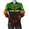 Hawaii Polynesian Chief Women'S Bomber Jacket - Reggae Version - Bn10 Bomber Jacket
