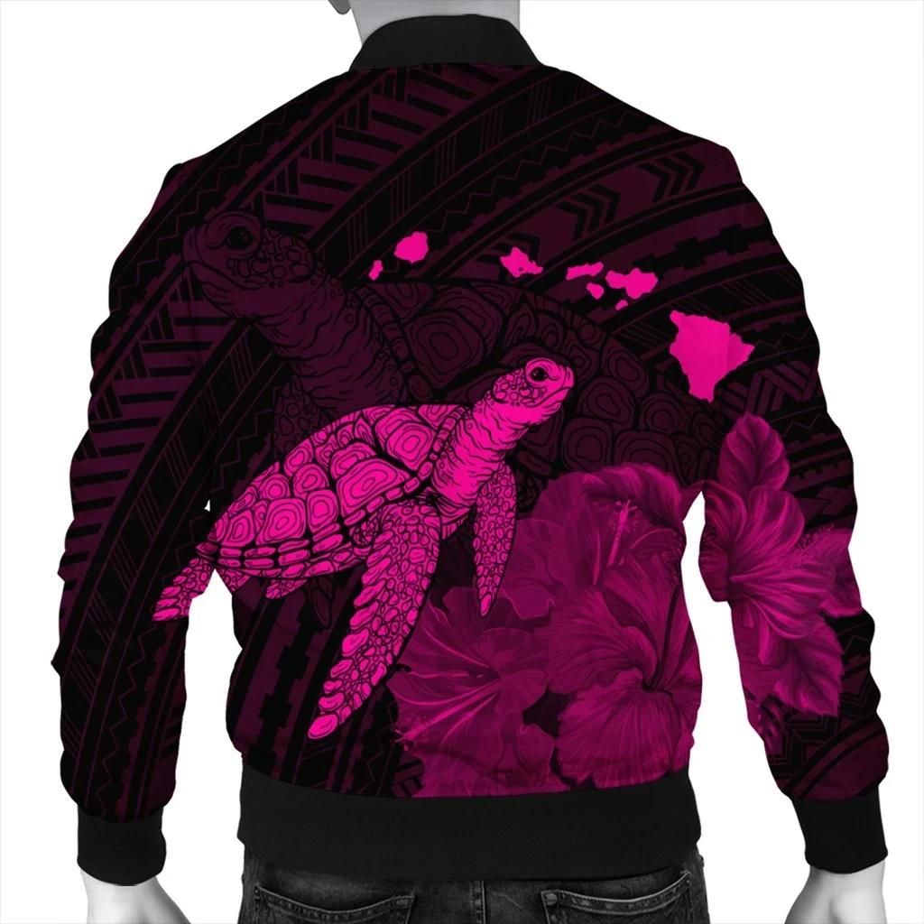 Hawaii-Polynesian-Hibiscus-Turtle-Map-Bomber-Jacket-Pink-AH-J5R-Bomber-Jacket-1