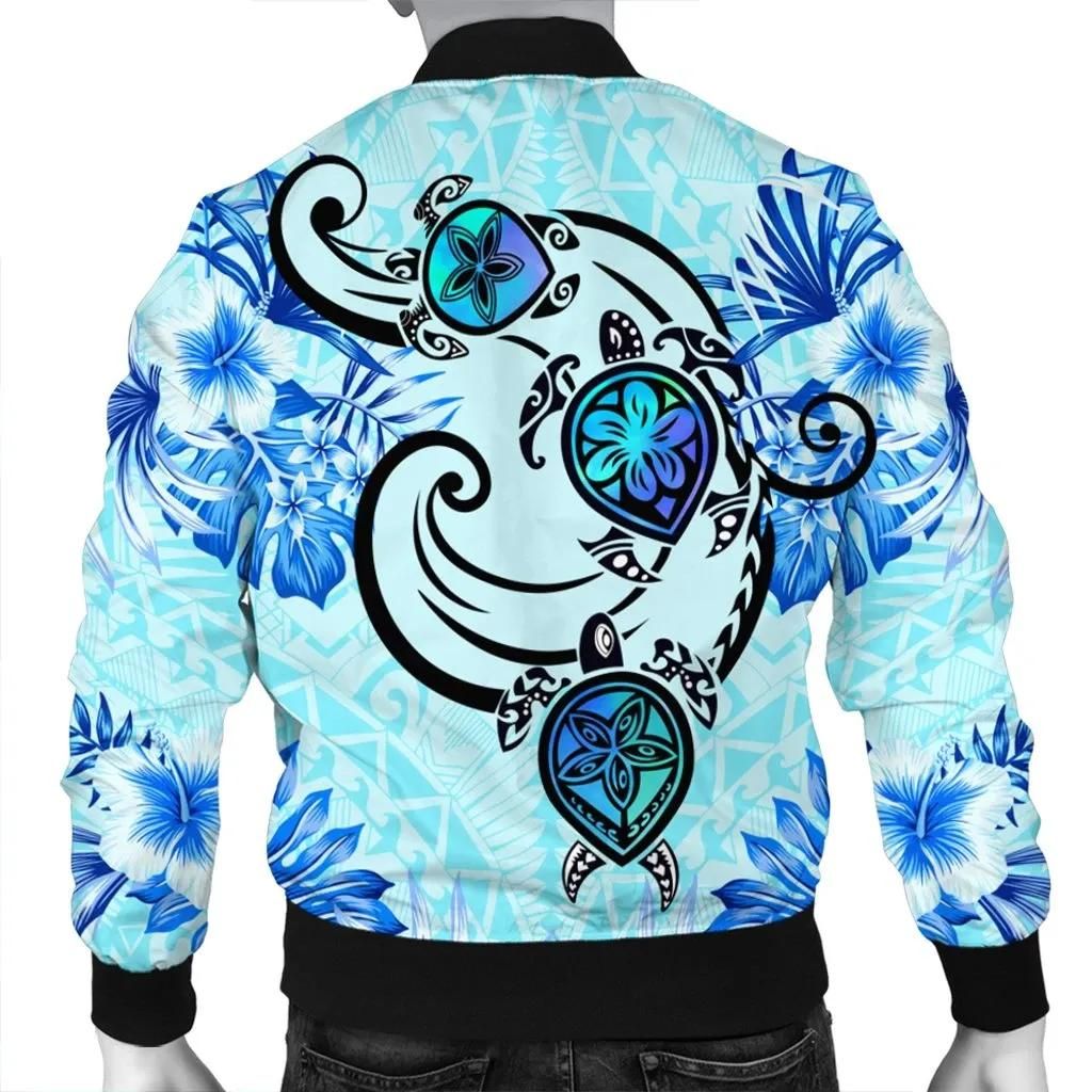 Hawaii-Polynesian-Plumeria-Hibiscus-Turtle-Bomber-Jacket-AH-Jack-Style-Blue-J5R-Bomber-Jacket-1