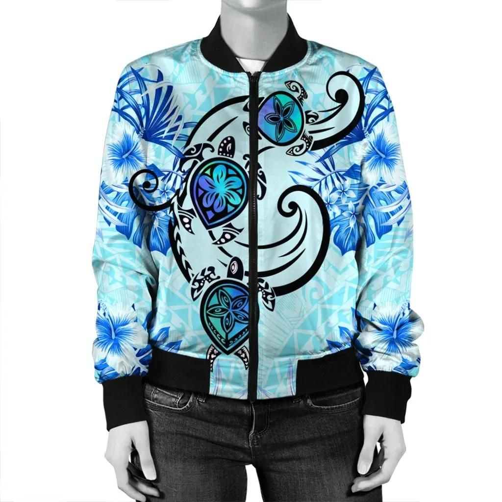 Hawaii-Polynesian-Plumeria-Hibiscus-Turtle-Bomber-Jacket-AH-Jack-Style-Blue-J5R-Bomber-Jacket-2