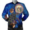 Hawaii Seal Of Hawaii Hibiscus Ocean Turtle Polynesian Bomber Jacket - AH - JGR Bomber Jacket