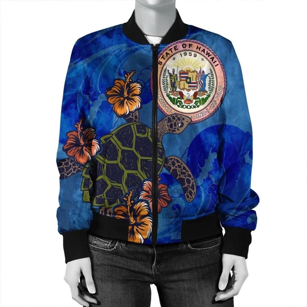 Hawaii-Seal-Of-Hawaii-Hibiscus-Ocean-Turtle-Polynesian-Bomber-Jacket-AH-JGR-Bomber-Jacket-2
