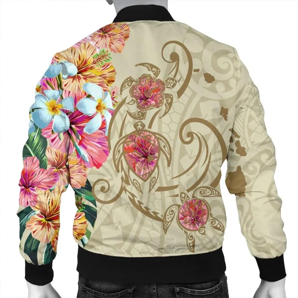 Hawaii-Triple-Marble-Turtle-Polynesian-Hibiscus-Bomber-Jacket-AH-Benjamin-Style-Beige-J5R-Bomber-Jacket-1