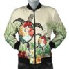Hawaii Turtle Flowers Coconut Tree Leaf Bomber Jacket - AH - J4R Bomber Jacket