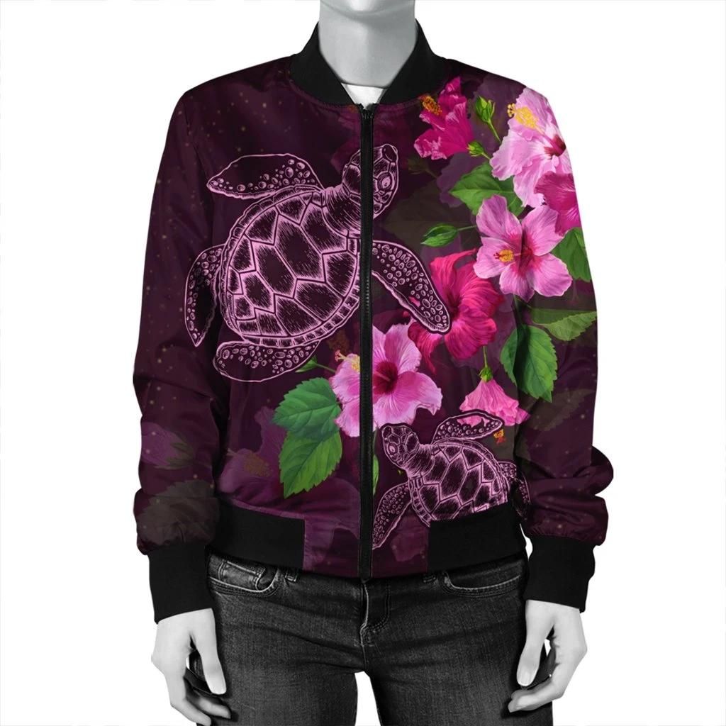 Hawaii-Turtle-Hibiscus-Pink-Simple-Bomber-Jacket-AH-J4R-Bomber-Jacket-2